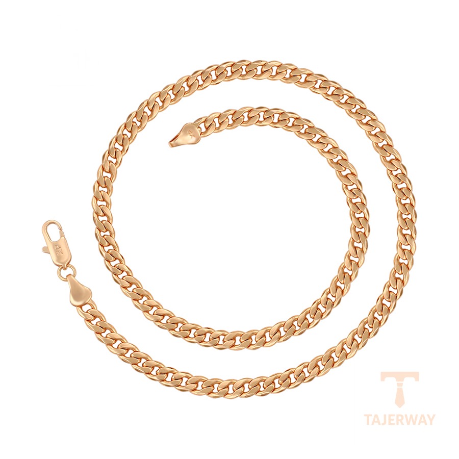 گردنبند ژوپینگ رنگ طلایی طرح طلا ۱۸ عیار بدون نگین کد X000916802