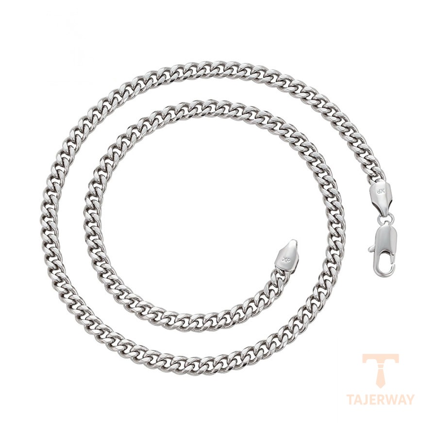 گردنبند ژوپینگ طلای سفید (رادیوم) بدون نگین کد X000945424