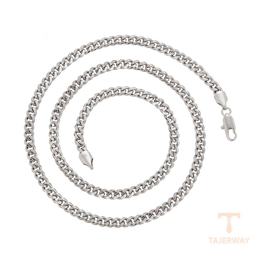 گردنبند ژوپینگ طلای سفید (رادیوم) کد X000946654