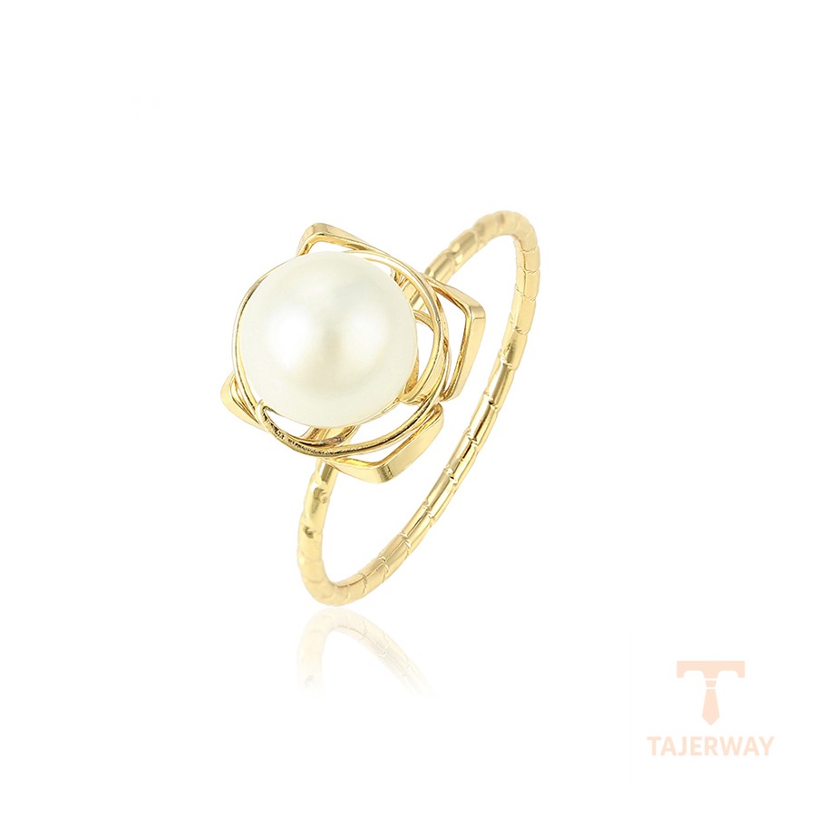 انگشتر ژوپینگ رنگ طلایی طرح طلا ۱۴ عیار کد 15350