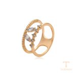 نمای نزدیک انگشتر ژوپینگ نگین‌دار کد A00887300