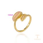 نمای نزدیک انگشتر ژوپینگ نگین‌دار کد X000821632