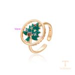نمای نزدیک انگشتر ژوپینگ نگین‌دار کد X000966124