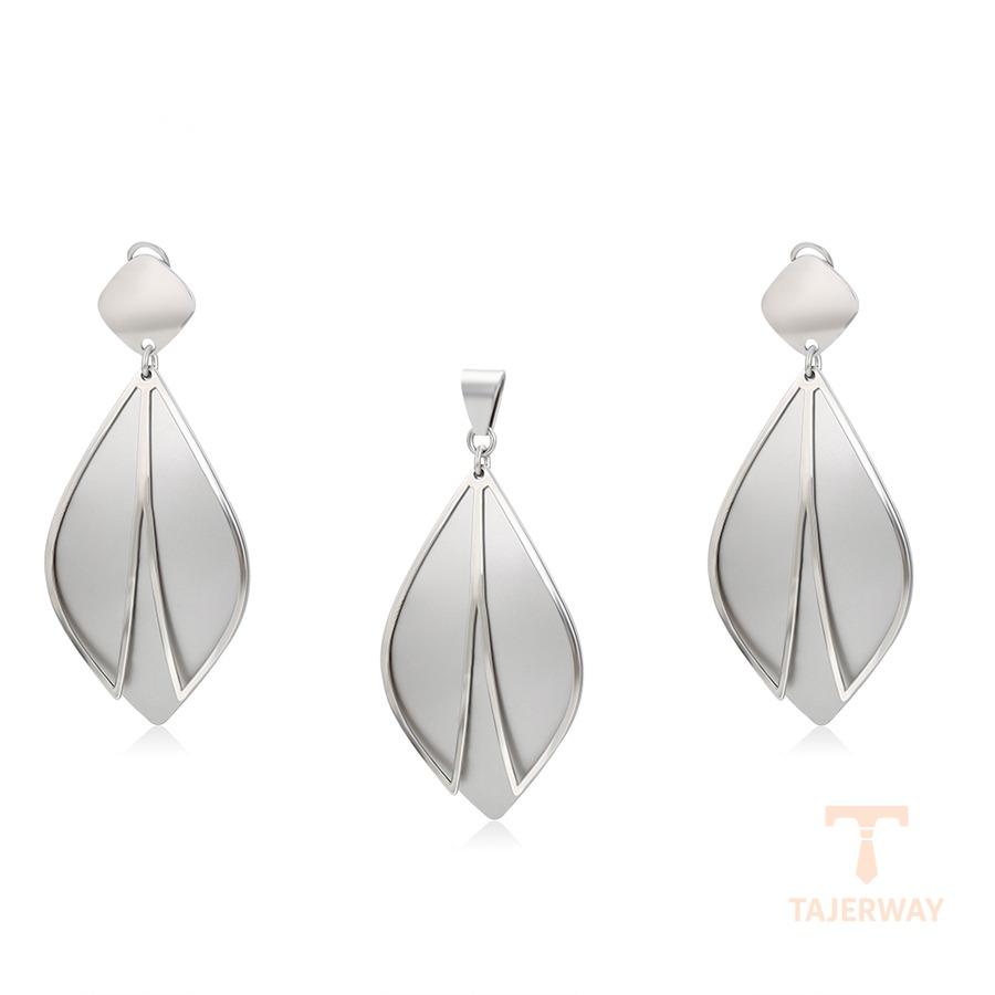 ست ژوپینگ طلای سفید (رادیوم) بدون نگین کد 14SET2412239