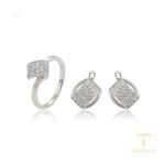 ست ژوپینگ طلای سفید (رادیوم) کد 64982