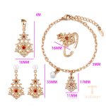 نمای نزدیک ست ژوپینگ نگین‌دار کد X000982386