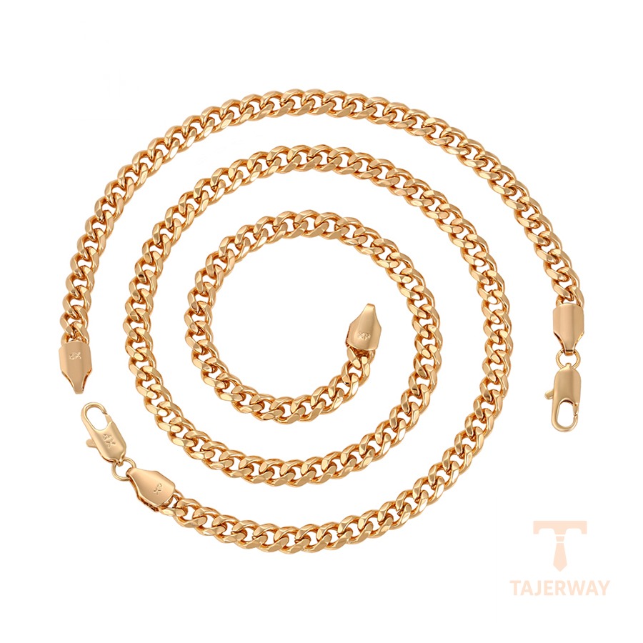 ست ژوپینگ رنگ طلایی طرح طلا ۱۸ عیار بدون نگین کد X000984414