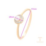 نمای نزدیک النگو ژوپینگ نگین‌دار کد 51502