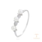 النگو ژوپینگ طلای سفید (رادیوم) نگین‌دار کد 51552