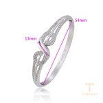 نمای نزدیک النگو ژوپینگ نگین‌دار رنگ ثابت کد A00277531