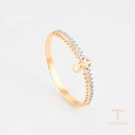 جزییات و نمای نزدیک النگو ژوپینگ وزن 15.34 گرم کد A00359518