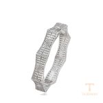 النگو ژوپینگ طلای سفید (رادیوم) بدون نگین کد A00405207