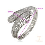 نمای نزدیک النگو ژوپینگ نگین‌دار کد A00413682