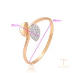 نمای نزدیک النگو ژوپینگ نگین‌دار کد A00415961