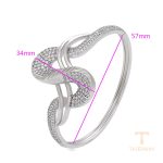 نمای نزدیک النگو ژوپینگ نگین‌دار رنگ ثابت کد A00425872