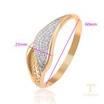 نمای نزدیک النگو ژوپینگ نگین‌دار رنگ ثابت کد A00429737