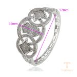 نمای نزدیک النگو ژوپینگ نگین‌دار مناسب پوست حساس کد A00430788