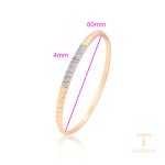 نمای نزدیک النگو ژوپینگ نگین‌دار رنگ ثابت کد A00858866