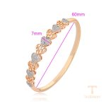 نمای نزدیک النگو ژوپینگ نگین‌دار کد A00897167