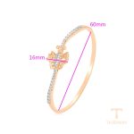 نمای نزدیک النگو ژوپینگ نگین‌دار کد A00897248