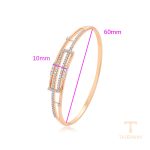 نمای نزدیک النگو ژوپینگ نگین‌دار کد A00898524