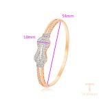 نمای نزدیک النگو ژوپینگ نگین‌دار کد A00900129