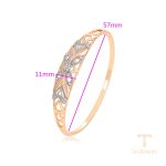 نمای نزدیک النگو ژوپینگ نگین‌دار کد A00907785