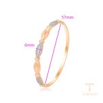 نمای نزدیک النگو ژوپینگ نگین‌دار رنگ ثابت کد A00911029