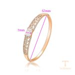 نمای نزدیک النگو ژوپینگ نگین‌دار کد A00917731