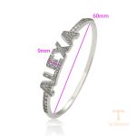 نمای نزدیک النگو ژوپینگ نگین‌دار کد S00001810
