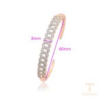 نمای نزدیک النگو ژوپینگ نگین‌دار رنگ ثابت کد S00160694