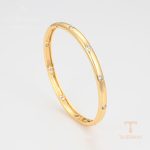 جزییات و نمای نزدیک النگو ژوپینگ طول 57(±2)mm وزن 12.77 گرم کد X000467157