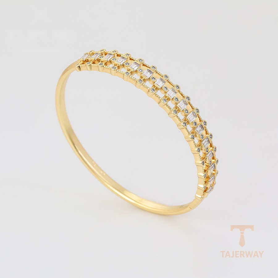 جزییات و نمای نزدیک النگو ژوپینگ طول 60(±2)mm وزن 17 گرم کد X000663112