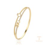 نمای نزدیک النگو ژوپینگ نگین‌دار کد X000672313