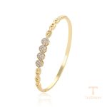 نمای نزدیک النگو ژوپینگ نگین‌دار رنگ ثابت کد X000672335