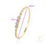 جزییات و نمای نزدیک النگو ژوپینگ طول 60(±2)mm وزن 9.09 گرم کد X000672335