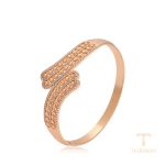 النگو ژوپینگ رنگ طلایی طرح طلا ۱۸ عیار نگین‌دار کد X000691852