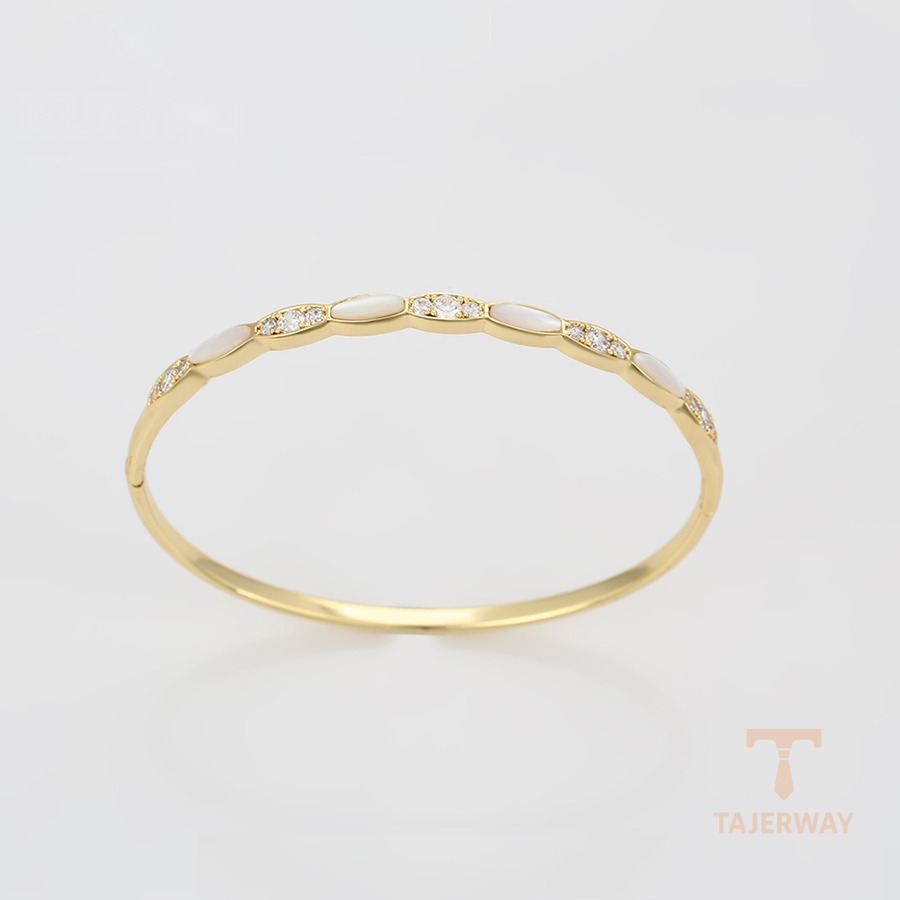 جزییات و نمای نزدیک النگو ژوپینگ طول 61(±2)mm وزن 8.68 گرم کد X000713546