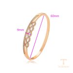 جزییات و نمای نزدیک النگو ژوپینگ طول 60(±2)mm وزن 12 گرم کد X000728006