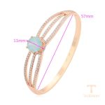 نمای نزدیک النگو ژوپینگ نگین‌دار کد X000753833