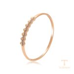 النگو ژوپینگ رنگ طلایی طرح طلا ۱۸ عیار نگین‌دار کد X000770987