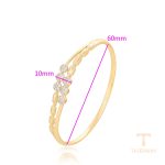 نمای نزدیک النگو ژوپینگ نگین‌دار کد X000801902