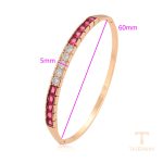 جزییات و نمای نزدیک النگو ژوپینگ طول 60(±2)mm وزن 11 گرم کد X000803805