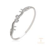 نمای نزدیک النگو ژوپینگ نگین‌دار رنگ ثابت کد X000805530