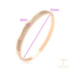 نمای نزدیک النگو ژوپینگ نگین‌دار رنگ ثابت کد X000810057