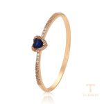 نمای نزدیک النگو ژوپینگ نگین‌دار رنگ ثابت کد X000820398