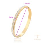 نمای نزدیک النگو ژوپینگ نگین‌دار کد X000863847