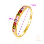 جزییات و نمای نزدیک النگو ژوپینگ طول 57(±2)mm وزن 18 گرم کد X000901096