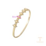 جزییات و نمای نزدیک النگو ژوپینگ طول 60(±2)mm وزن 10.09 گرم کد X000912495