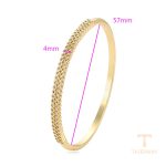 نمای نزدیک النگو ژوپینگ نگین‌دار کد X000945556